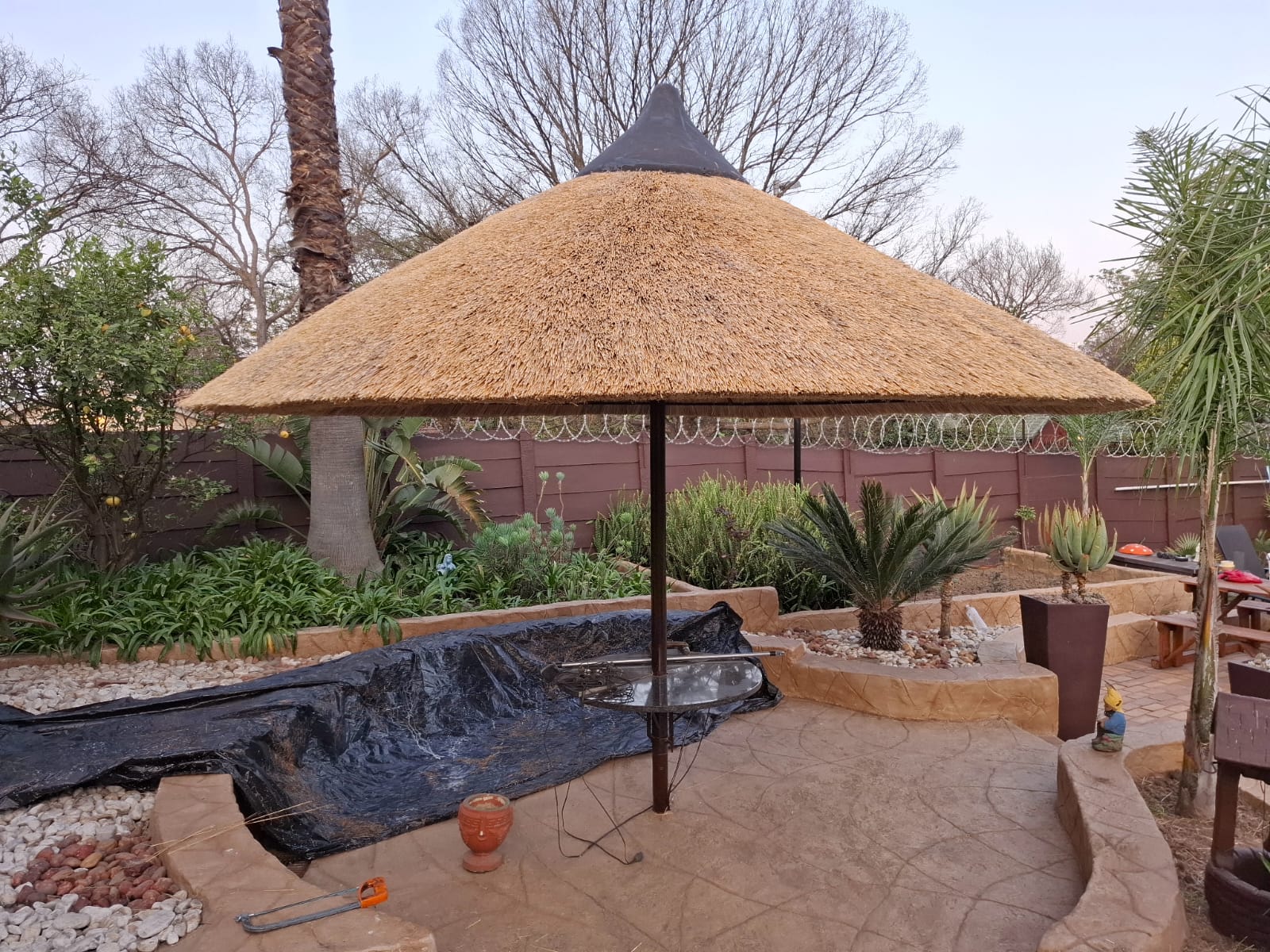 Thatch Carport Installation - Zebra Thatch